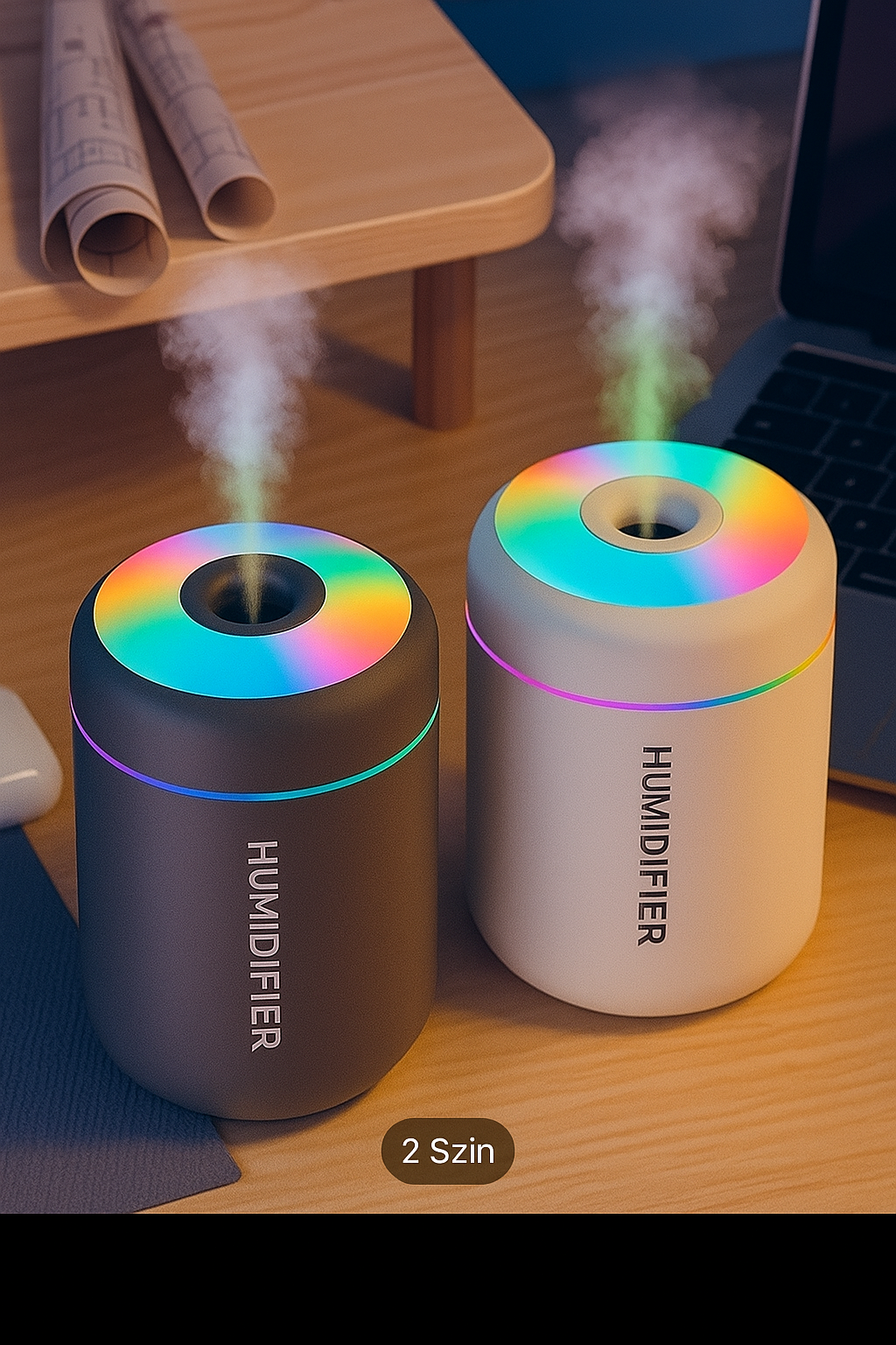 Színes éjszakai párologtató két színben